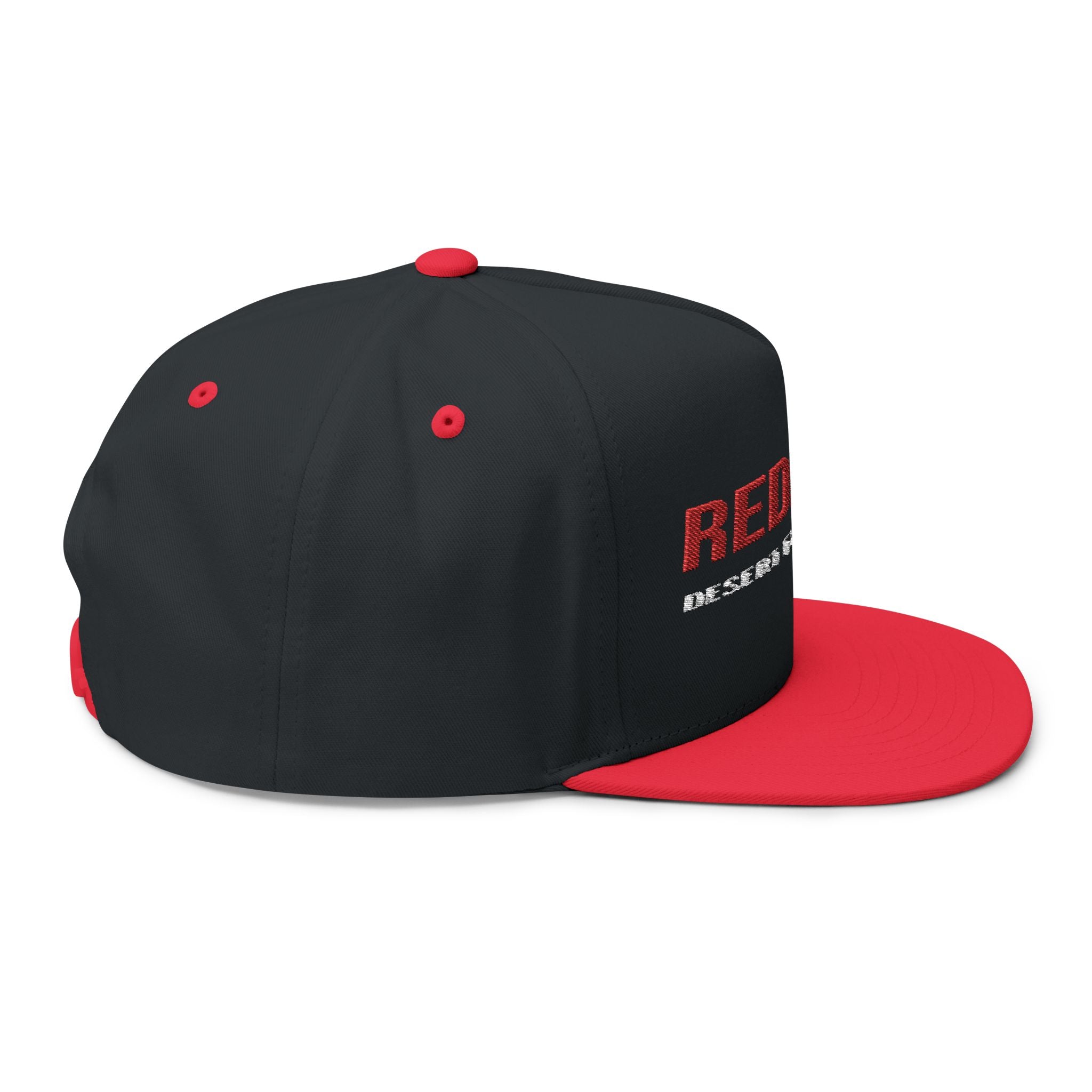 Flat Bill Cap - Redline Desert Explorations Embroidered Snapback