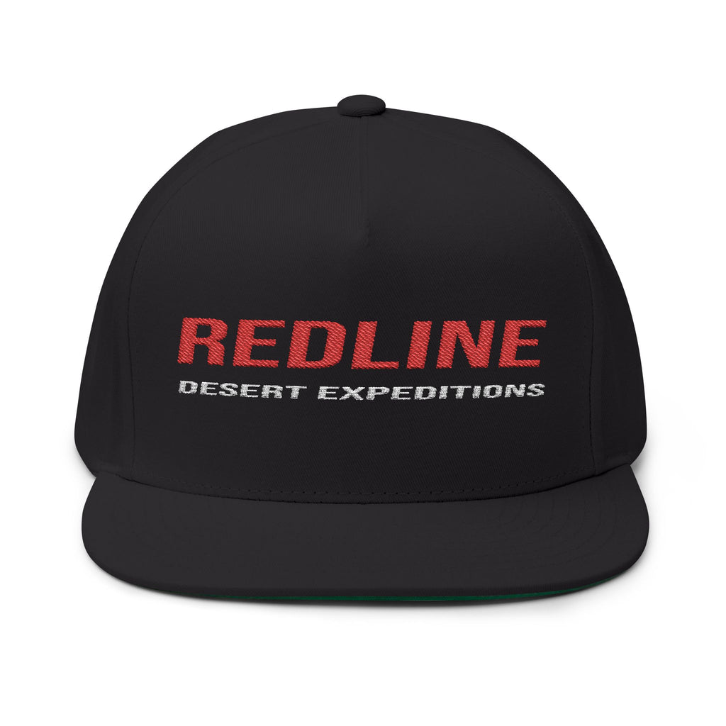 Flat Bill Cap - Redline Desert Explorations Embroidered Snapback