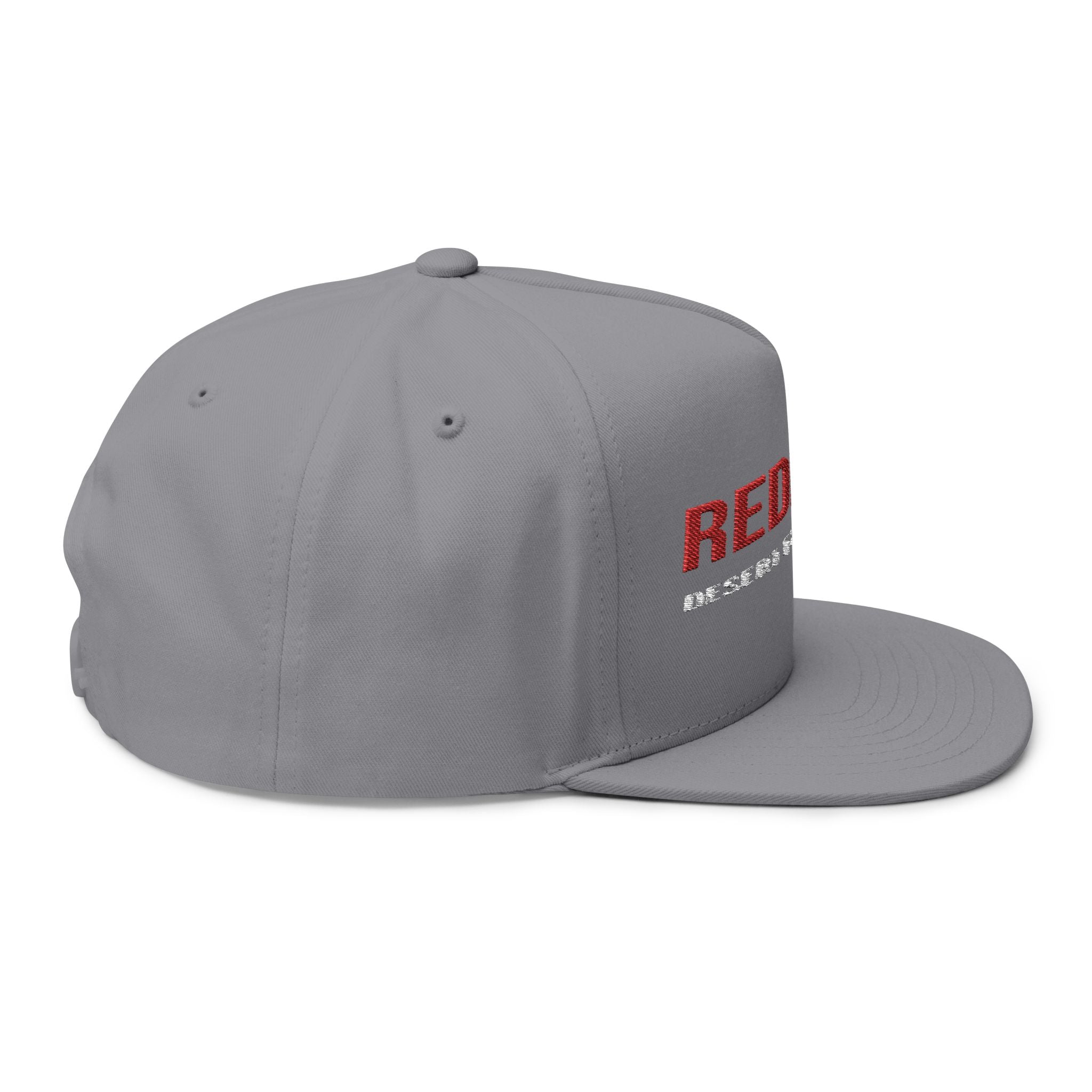 Flat Bill Cap - Redline Desert Explorations Embroidered Snapback