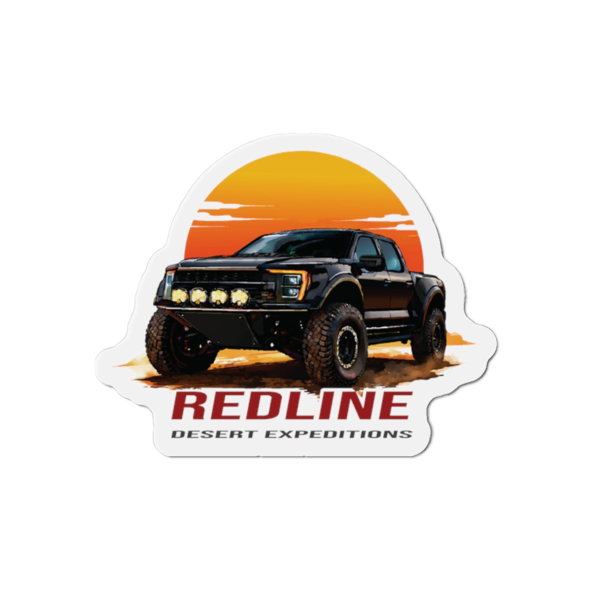 Die-Cut Magnet — "Redline Desert Expeditions" Off-Road magnet