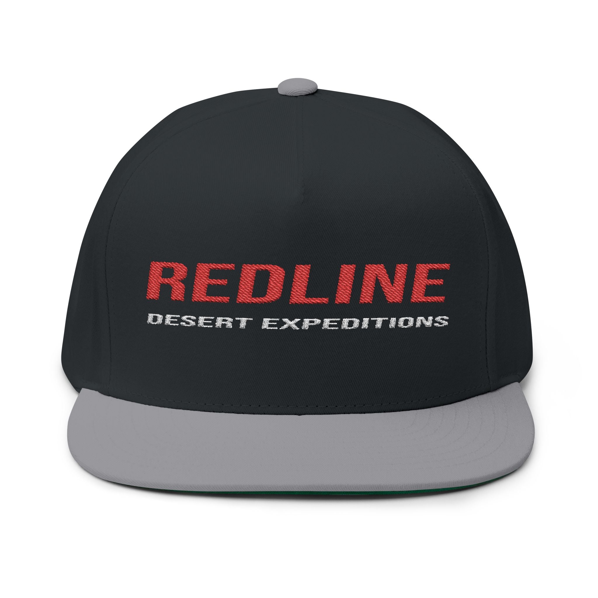 Flat Bill Cap - Redline Desert Explorations Embroidered Snapback