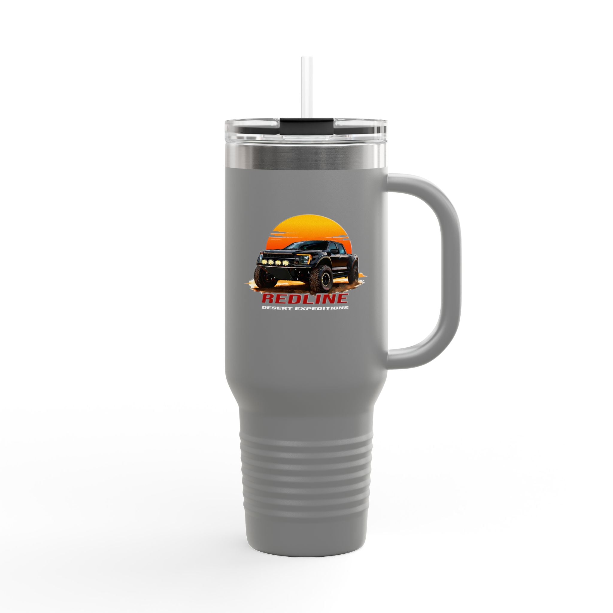 40oz Insulated Travel Mug — 'Redline Desert Expeditions Logo Design'