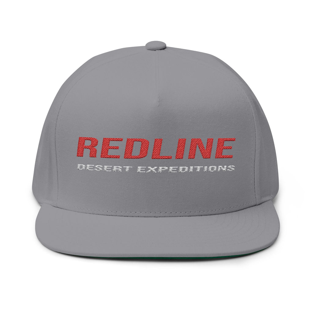 Flat Bill Cap - Redline Desert Explorations Embroidered Snapback