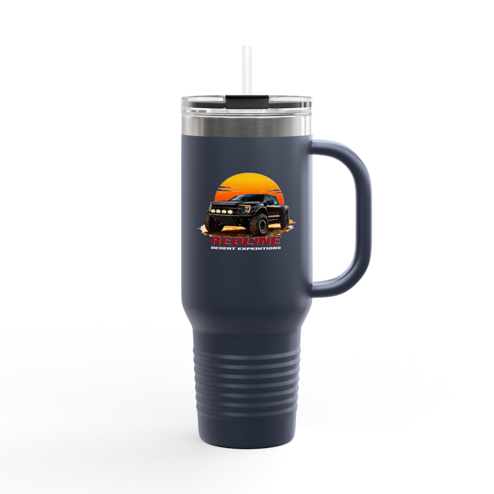 40oz Insulated Travel Mug — 'Redline Desert Expeditions Logo Design'